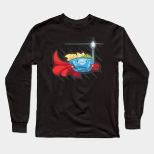 Bowl Wearing A Cape Long Sleeve T-Shirt